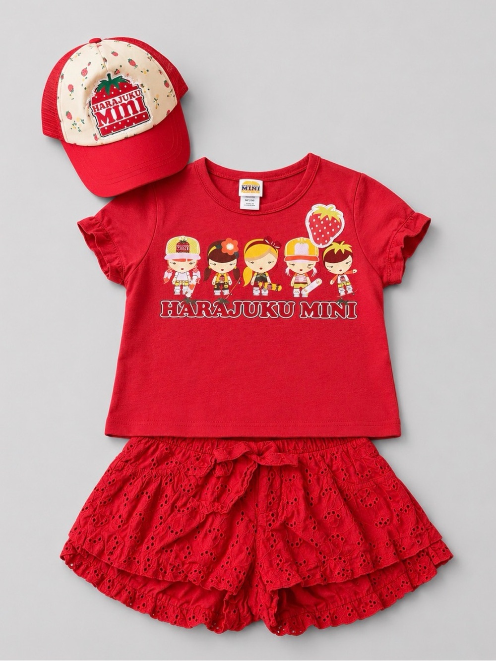 Harajuku Mini Gwen Stefani Strawberry Outfit Set Y2K Rare